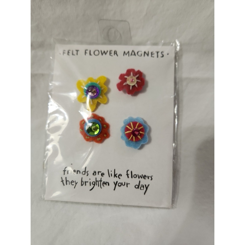 Felt Flower Magnets‎ By Nature Life New In Package